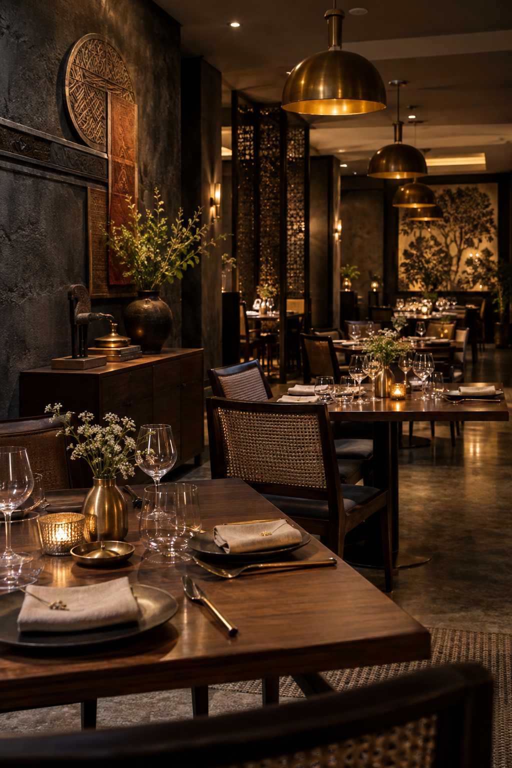 Ember and Saffron restaurant interior